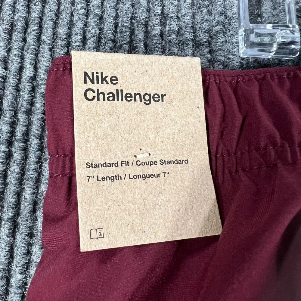 Nike Challenger Shorts Mens 2XL XXL Red Workout Active Drawstrings Pockets New